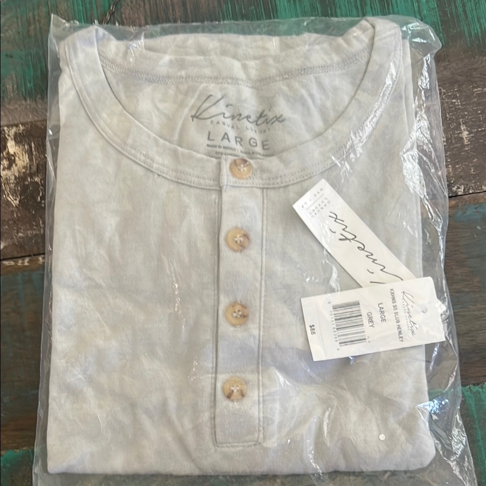 Kinetix Gray Casual Button Down Shirt